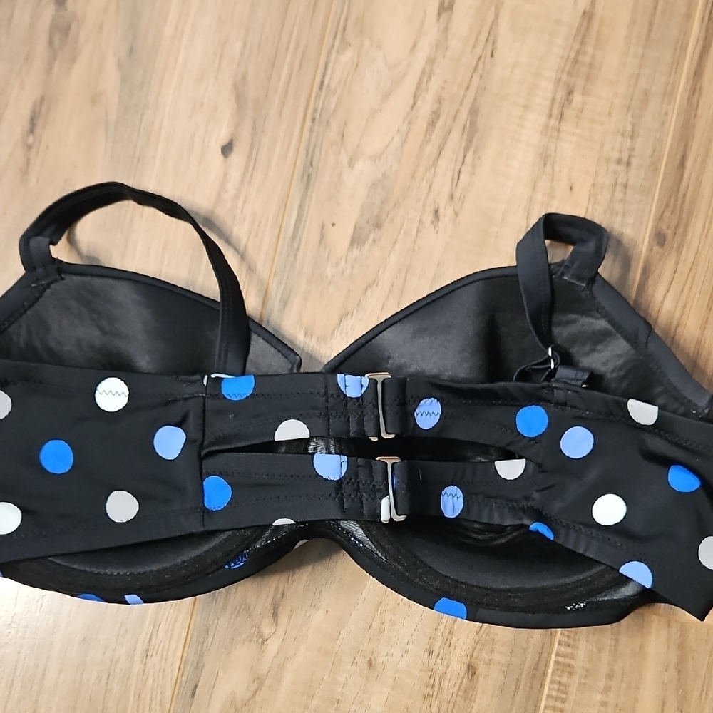 Polka Dot Plus Size Bikini - Black and Blue NWOT - Picture 10 of 15